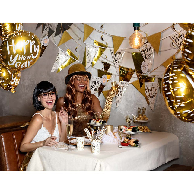 Boland Set 10 papieren bordjes 'Happy new year'