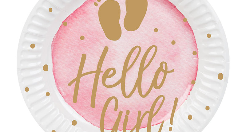 Boland Set 10 papieren bordjes 'Hello girl!'