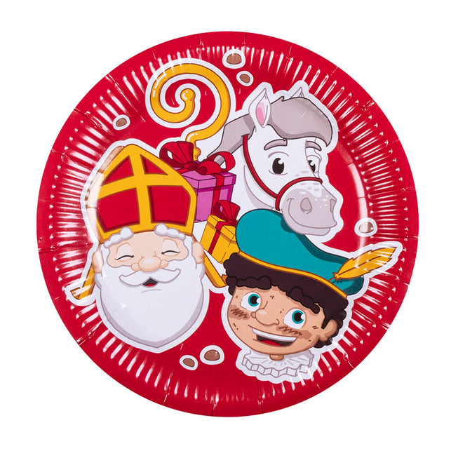Boland Set 10 papieren bordjes Sinterklaas (XL)