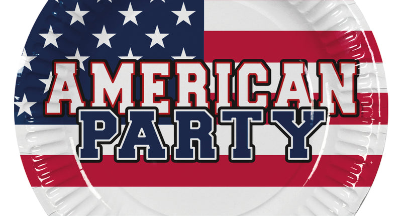 Boland Set 10 papieren bordjes USA