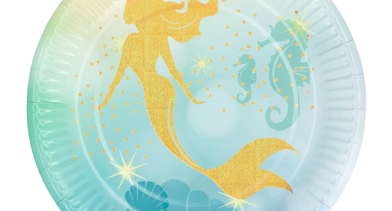 Boland Set 10 papieren bordjes Zeemeermin