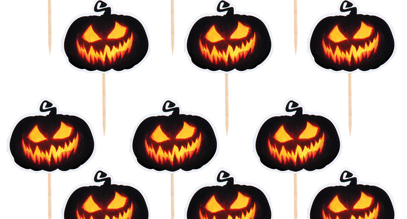 Boland Set 12 cocktailprikkers Creepy pumpkin