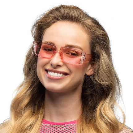 Boland Set 2 partybrillen Escape zwart/roze