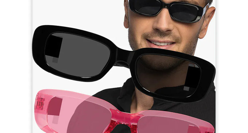 Boland Set 2 partybrillen Techno zwart/roze