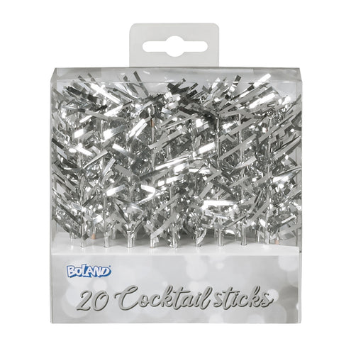 Boland Set 20 cocktailprikkers zilver
