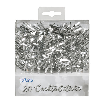 Boland Set 20 cocktailprikkers zilver
