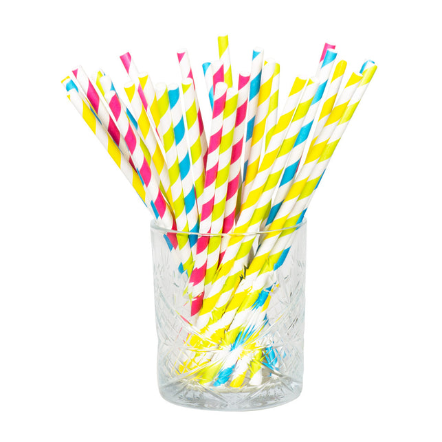 Boland Set 20 papieren rietjes multikleur