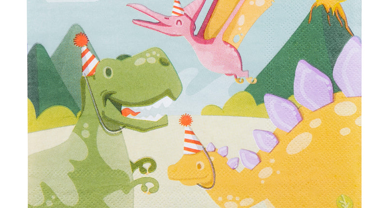 Boland Set 20 papieren servetten Dino party
