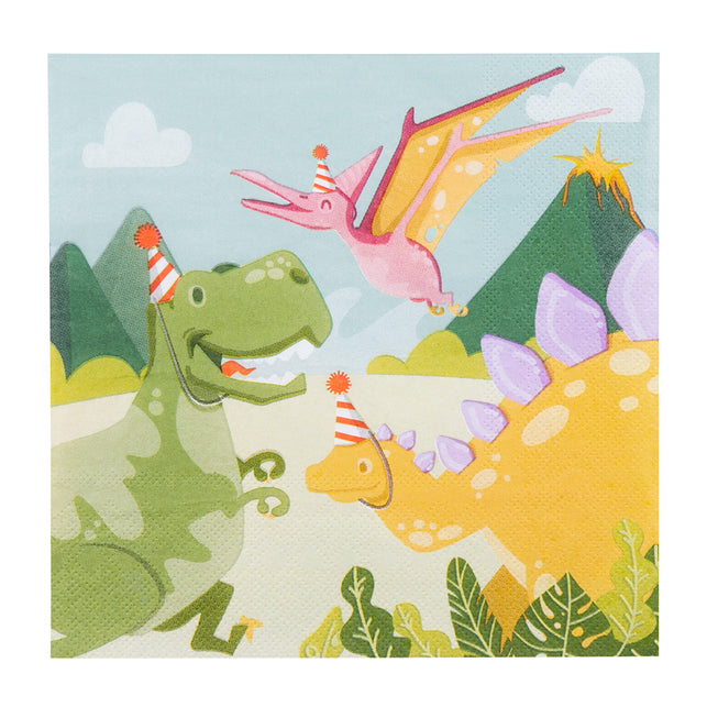 Boland Set 20 papieren servetten Dino party