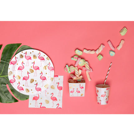 Boland Set 20 papieren servetten Flamingo
