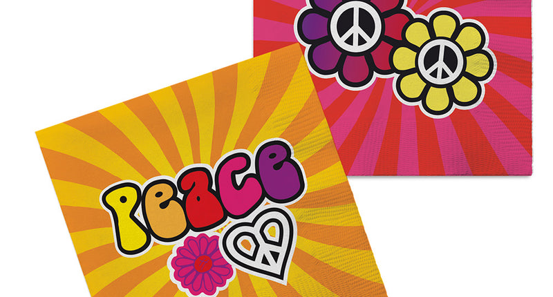 Boland Set 20 papieren servetten Hippie