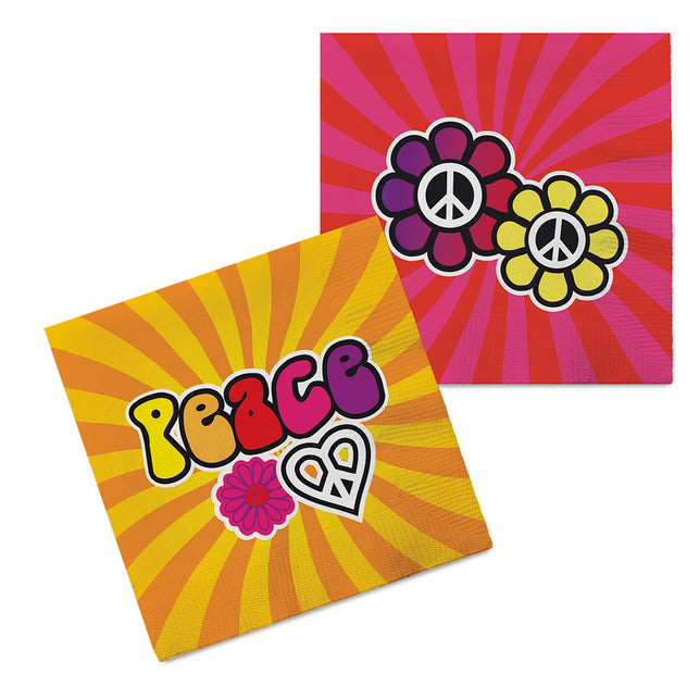 Boland Set 20 papieren servetten Hippie