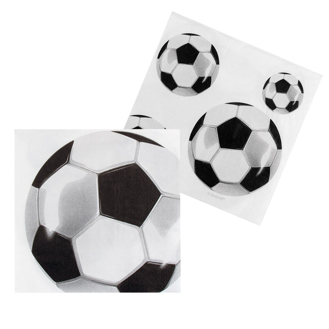 Boland Set 20 papieren servetten Voetbal