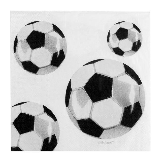 Boland Set 20 papieren servetten Voetbal