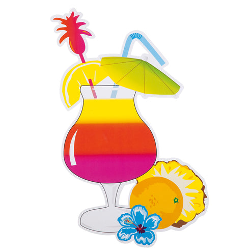 Boland Set 4 kartonnen decoraties Hawaii