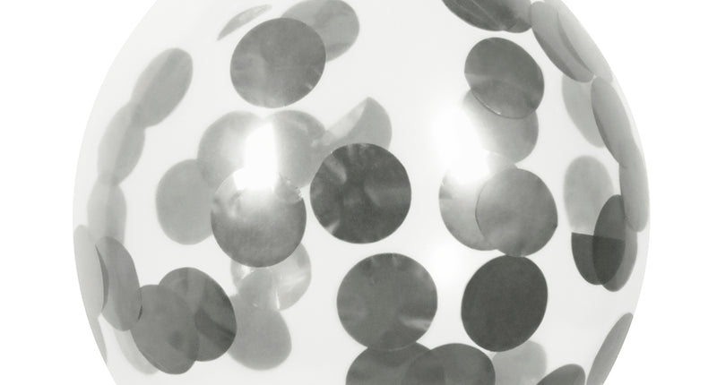 Boland Set 5 confettiballonnen zilver