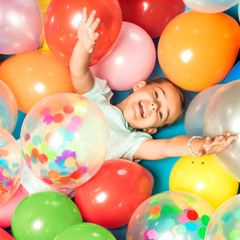 Boland Set 5 latex confettiballonnen multikleur