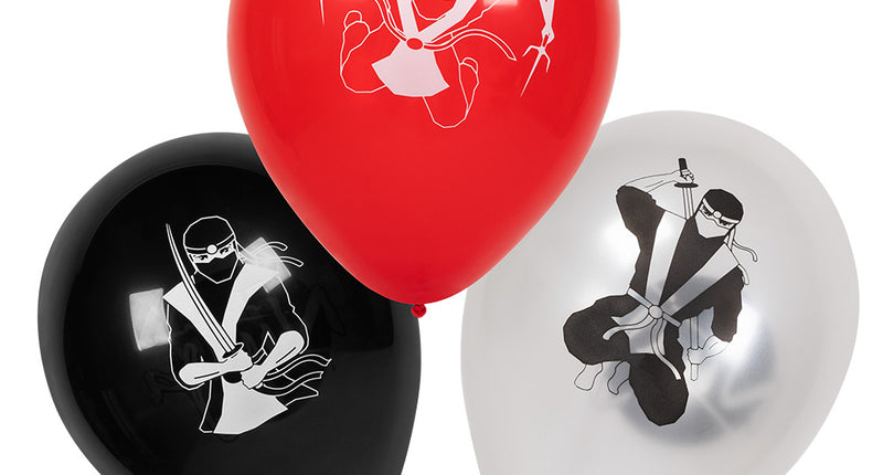 Boland Set 6 latex ballonnen 'Ninja'