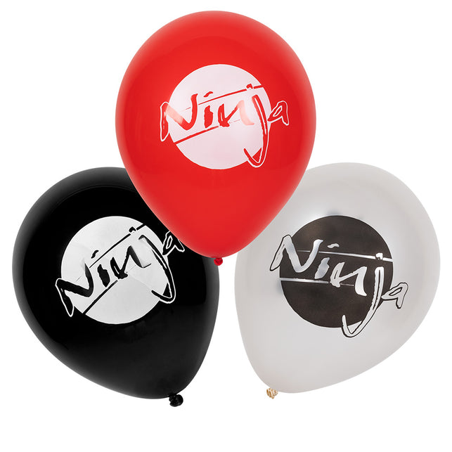 Boland Set 6 latex ballonnen 'Ninja'