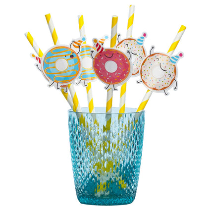 Boland Set 6 papieren rietjes Donut