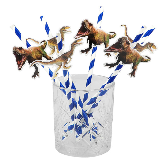 Boland Set 6 papieren rietjes T-rex