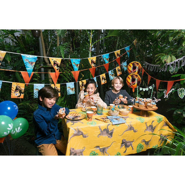Boland Set 6 papieren rietjes T-rex