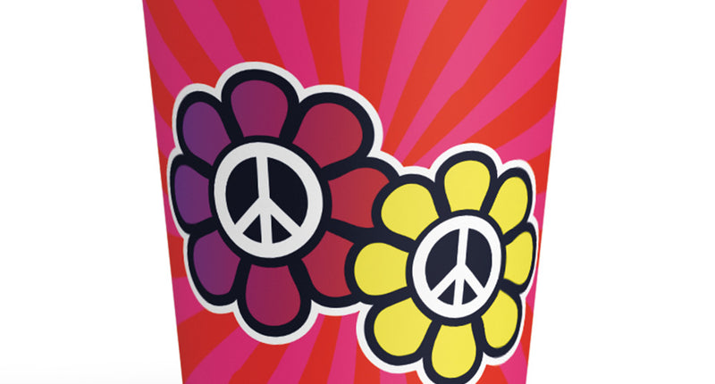 Boland Set 8 papieren bekertjes Hippie