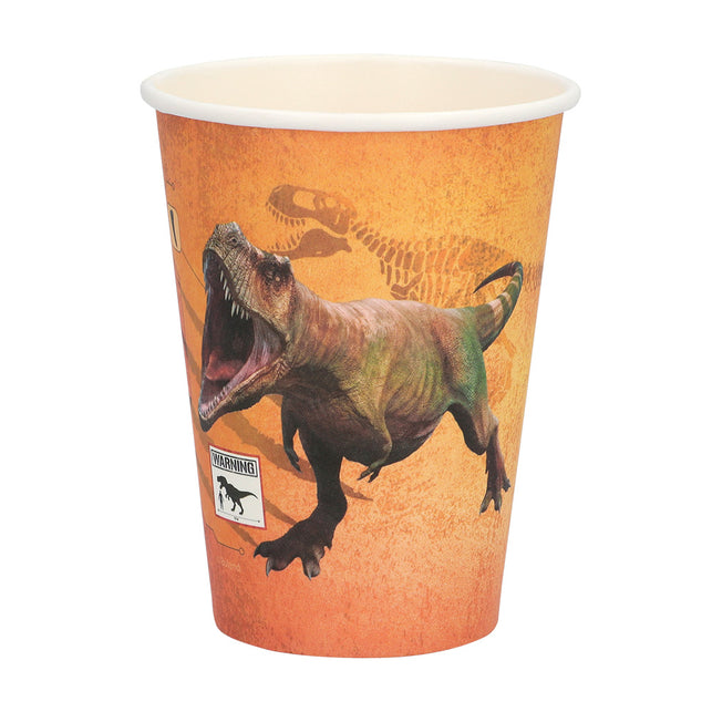 Boland Set 8 papieren bekertjes T-rex