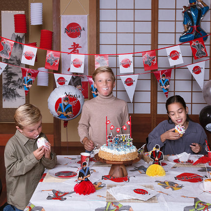 Boland Set 8 papieren bordjes Ninja