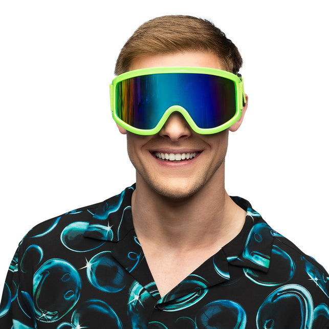 Boland Skibril neon groen unisex