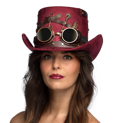 Boland Steampunkhoed bordeaux luxe