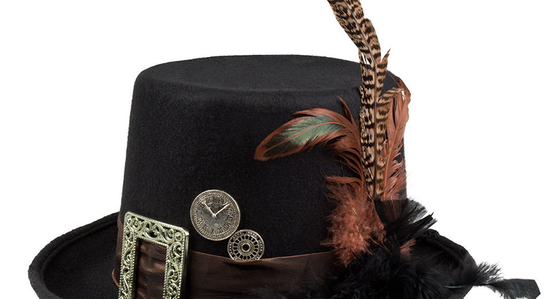 Boland Steampunkhoed Plumepunk