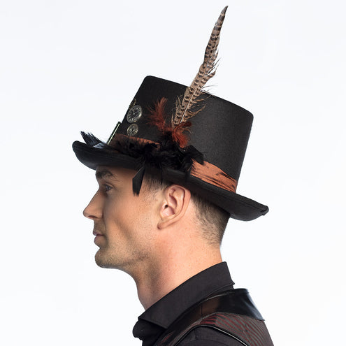 Boland Steampunkhoed Plumepunk