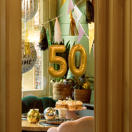 Boland Sticker Folieballon '2' goud