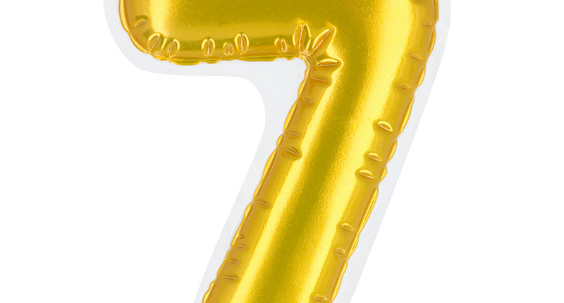 Boland Sticker Folieballon '7' goud