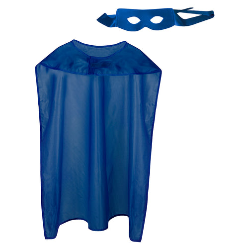 Boland Super held cape en masker set blauw