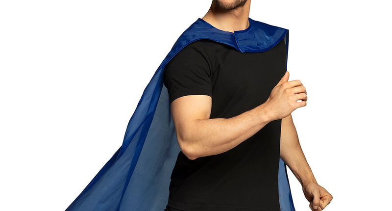 Boland Super held cape en masker set blauw