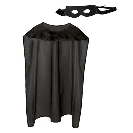 Boland Super held cape en masker set zwart