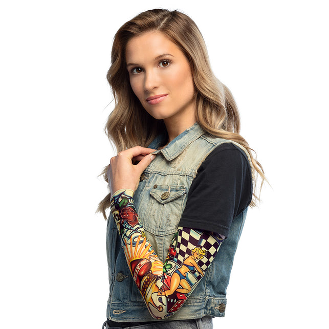 Boland Tatoeage mouw Gambler