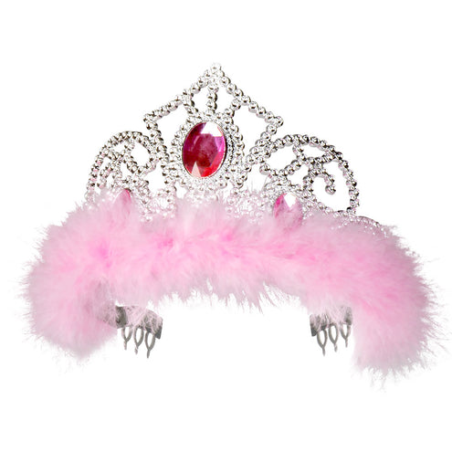 Boland Tiara Jasmine roze marabou