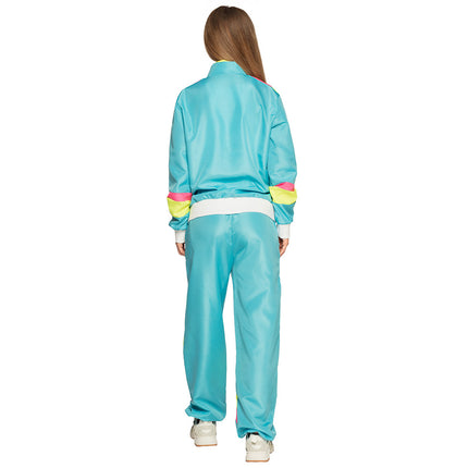Boland Trainingspak Retro babe neon blauw