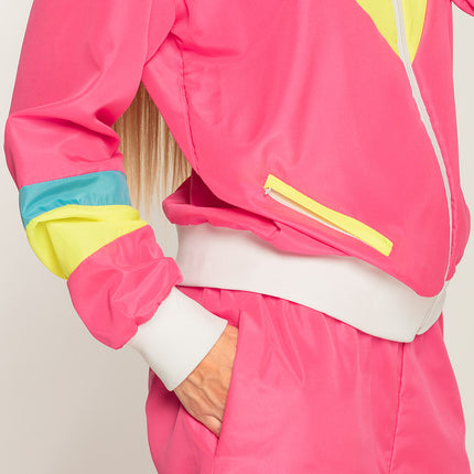 Boland Trainingspak Retro babe neon roze