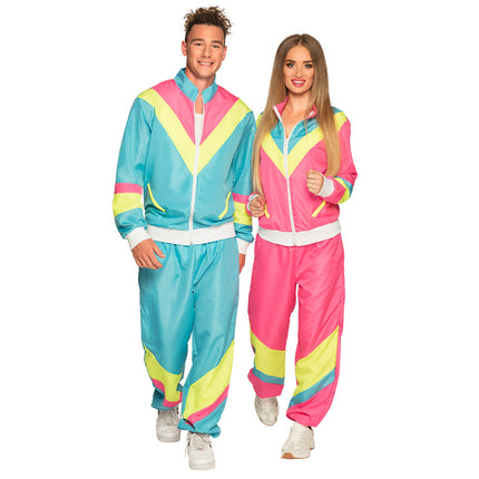 Boland Trainingspak Retro babe neon roze