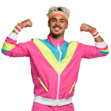 Boland Trainingspak Retro dude neon roze