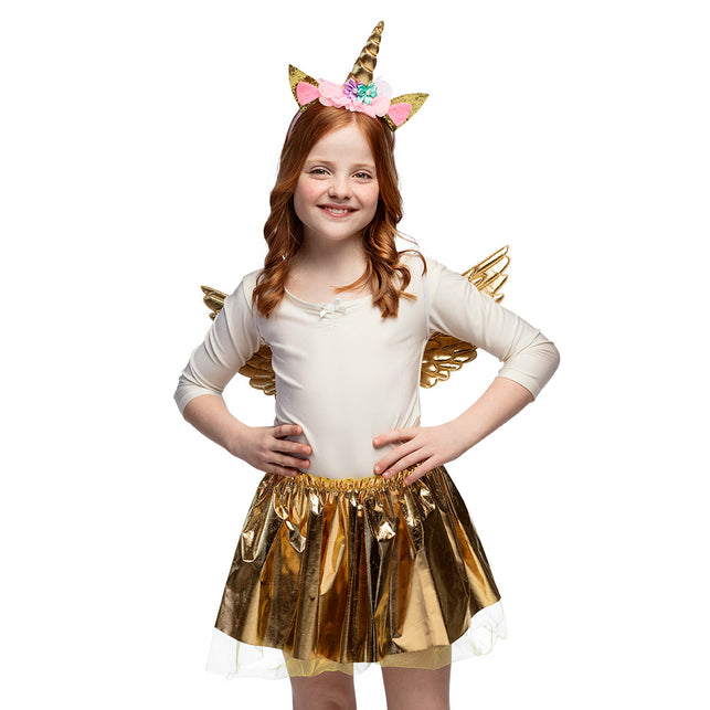 Boland Unicorn eenhoorn verkleed set goud