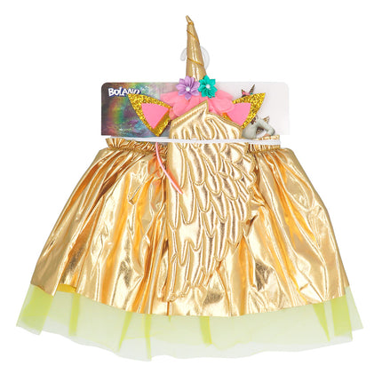 Boland Unicorn eenhoorn verkleed set goud