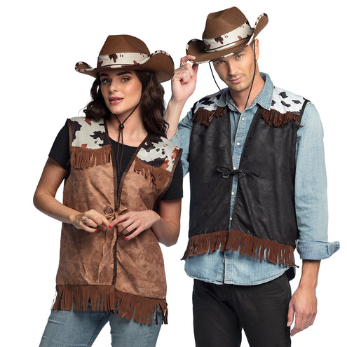 Boland Vest Western zwart cowboy