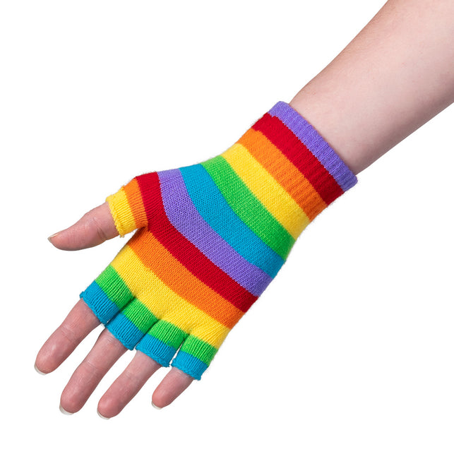 Boland Vingerloze handschoenen regenboog