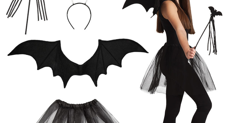 Boland Vleermuis verkleed set compleet