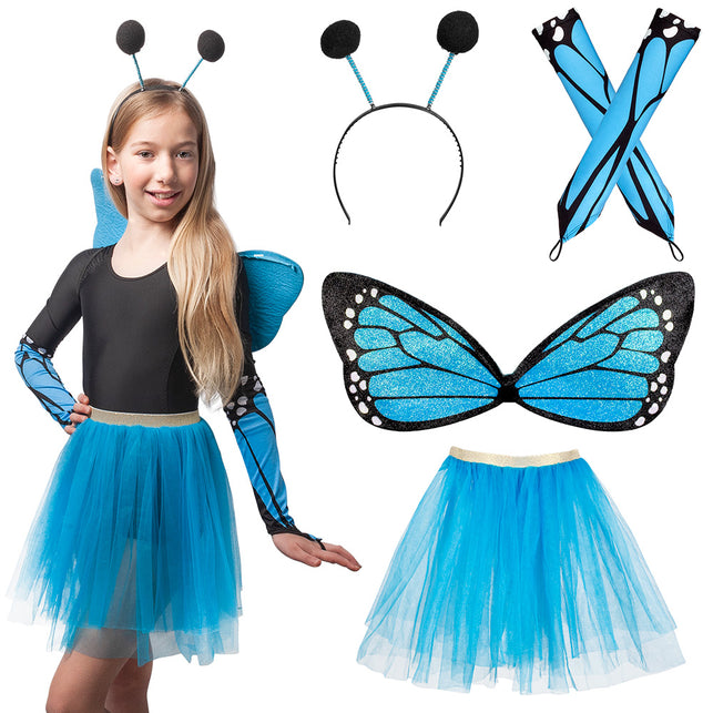 Boland Vlinder verkleed set blauw kind
